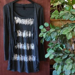 Gray sequined sweater